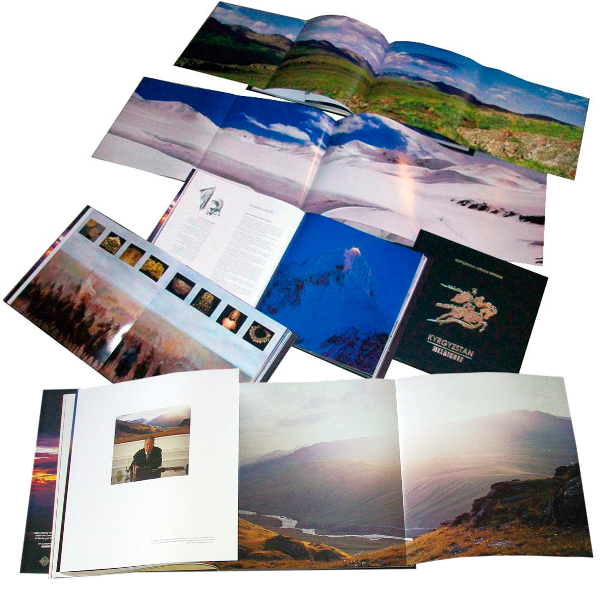 MELNIKOFF Дайджест. Экстра-класса фотоальбом «Земля киргизов», изданный компанией Melnikoff, Inc., в 2009 году по заказу правительства Кыргызской Республики.