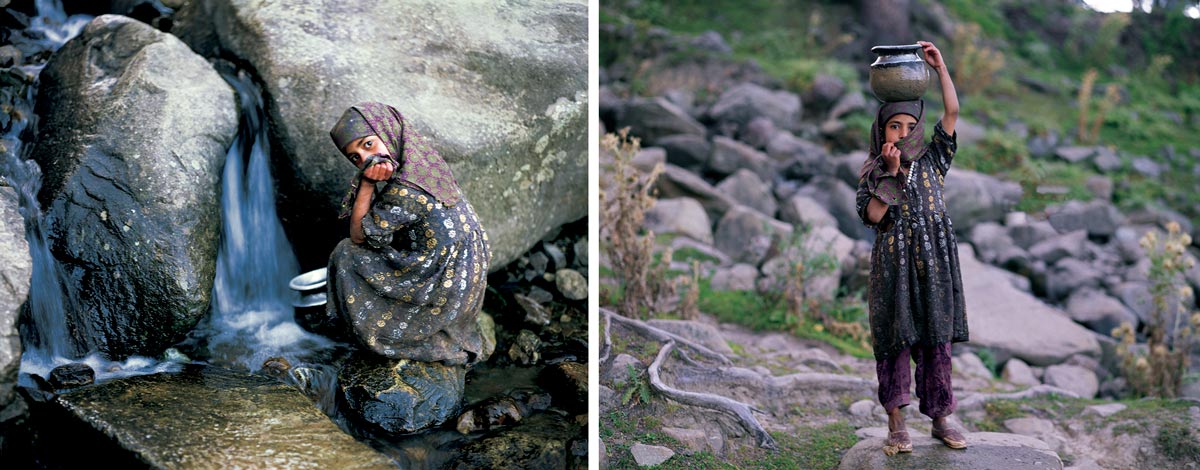 Сергей Мельникофф. Диптих «Девочка из Кашмира». Кашмир, Индия, 1996 год.