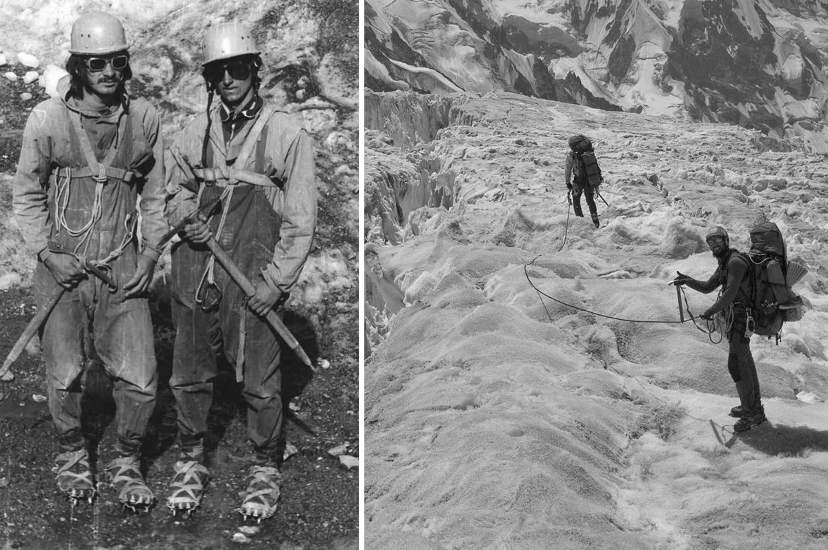 MELNIKOFF Дайджест. Геннадий Копейка (слева) в связке со своим другом. Так были экипированы советские альпинисты во времена нашей молодости.