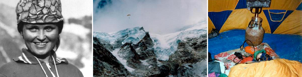 MELNIKOFF Дайджест. Эльвира Насонова — самый молодой мастер 
спорта по альпинизму в СССР. 1966 год. Травмированная Эльвира Насонова в палатке на леднике Кхумбо. Непал, 1996 год.